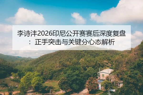 李诗沣2026印尼公开赛赛后深度复盘：正手突击与关键分心态解析